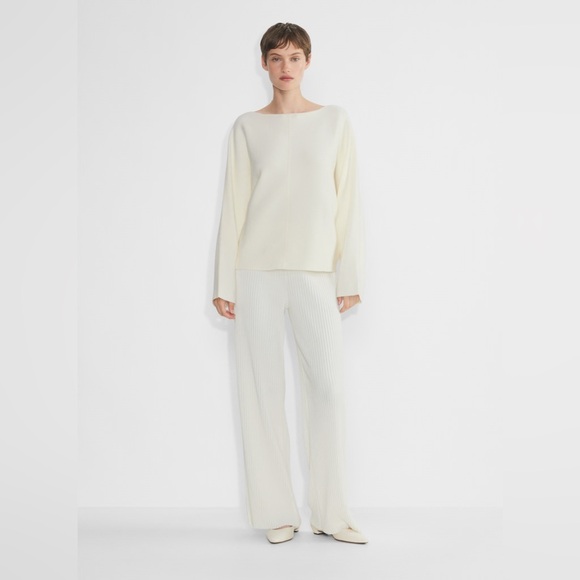 Aritzia babaton ivory cream minimalist sweater sz s preowned - Picture 6 of 11